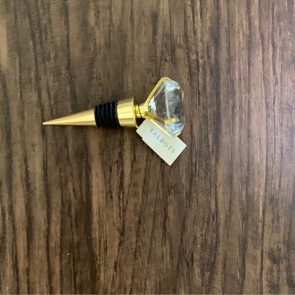 Talbots crystal wine stopper in gold - Picture 2 of 6